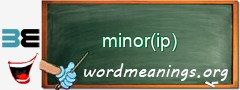 WordMeaning blackboard for minor(ip)